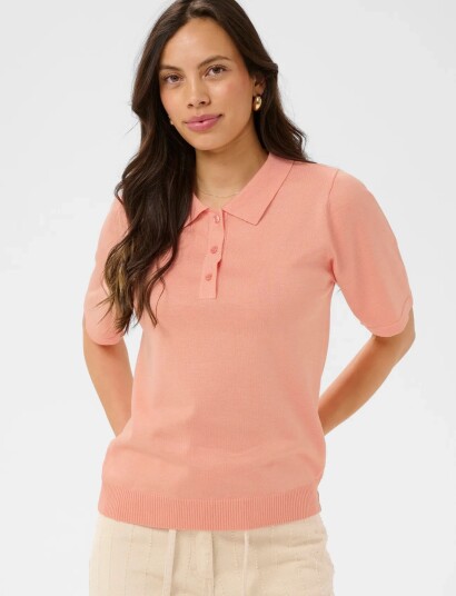 Saint Tropez Milasz Polo Ss Pullover   Coral   M