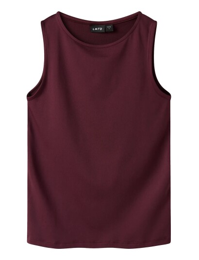 LMTD Nlfdinci Sl Tight Neck  Short Top Burgundy 134 140