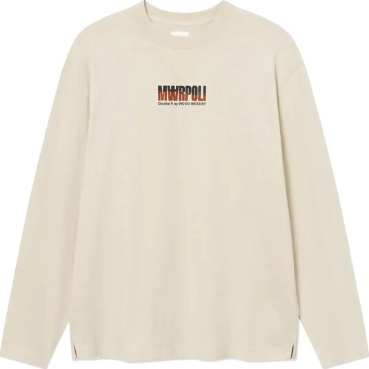 WOOD WOOD Wwliam Marpoli Ls Tee 25419 Cream XL