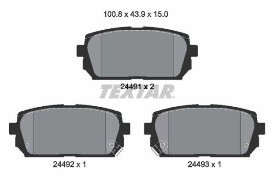 Bremseklosser TEXTAR 2449101 Bremseklosser TEXTAR 2449101
