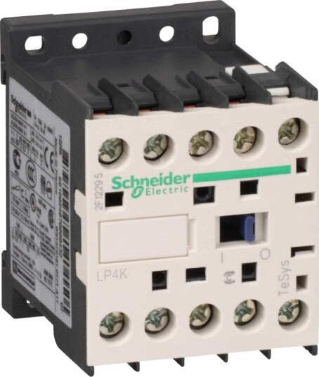 Schneider Electric LP4K0601BW3 Kontaktor 3 Lukkede, 2,2 kw, 24 v Dc 1 Åpen Hjelpekontakt