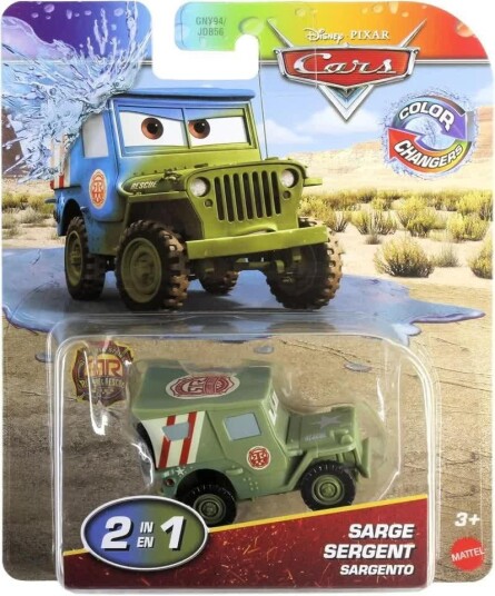 Disney Pixar Cars Sarge Fargeendrende Lekebil Disney Pixar Cars Sarge Fargeendrende Lekebil