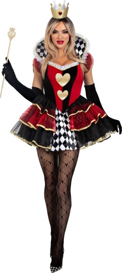 Hjerter Dame Deluxe Kostyme - Medium