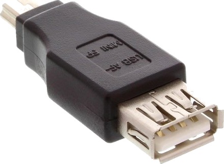 Inline 33500A Usb 2.0 A Male Mini 5P Usb 2.0 F Sort