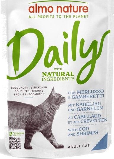 Almo Nature Daily Menu Pose Torsk & Reker 6 X 70 G Almo Nature Daily Menu Pose Torsk & Reker 6 X 70 G
