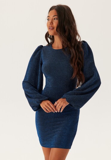 Bubbleroom Puff Sleeve Sparkling Dress