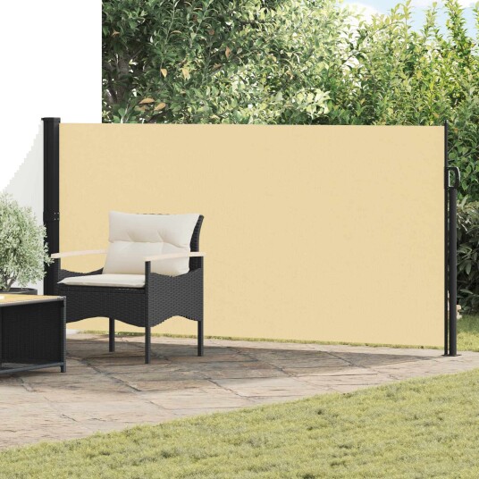 vidaXL Utklappbart side markise sand 300 x 140 cm Polyester