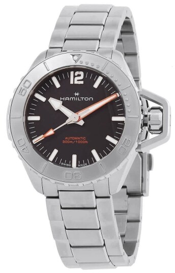 Hamilton Herreklokke H77485130 Khaki Navy Frogman Sort/Stål Ø41 mm
