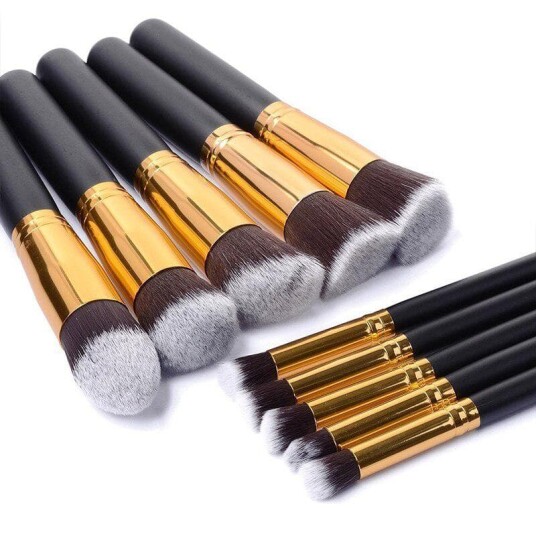 10-Pak Makeupbørster Sett Makeupbørster 10-Pak Makeupbørster Sett Makeupbørster