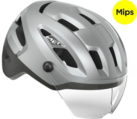 MET Intercity Mips sykkelhjelm Reflective Matt visir