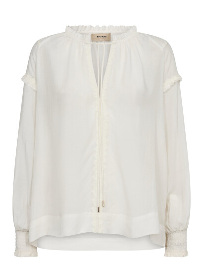 MOS MOSH Mmmarb Sansa Emb Blouse - White - S