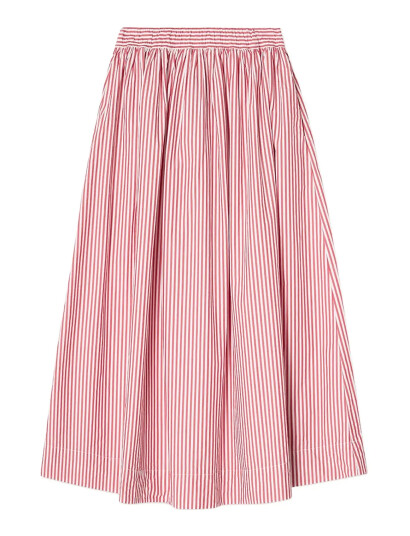Lexington Clothing Organic Cotton Poplin Skirt Red S