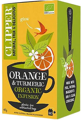 Clipper Urtete Med Appelsin & Gurkemeje Økologisk 20 br Clipper Urtete Med Appelsin & Gurkemeje Økologisk 20 br