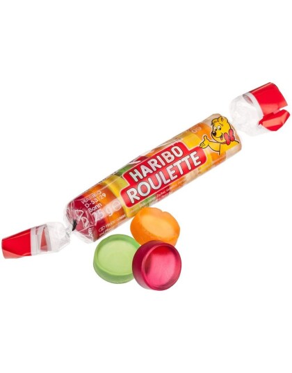 Haribo Roulette Fruit Vingummi med Fruktsmak 25 gram