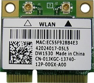 Dell Wireless 1530 Nettverksadapter Pcie Half Mini Card Oppusset Dell Wireless 1530 Nettverksadapter Pcie Half Mini Card Oppusset