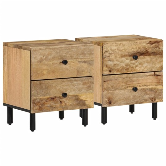  Nattbord 2 stk 40x33x46 cm heltre mango 8720845423087