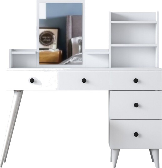 Junji Sminkebord 118,2x93,8 cm Hvit - Hanah Home