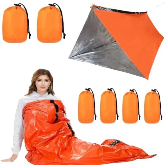 1/2/4/6-pakning Nødsovepose / Bivvy – Overlevelsessovepose
