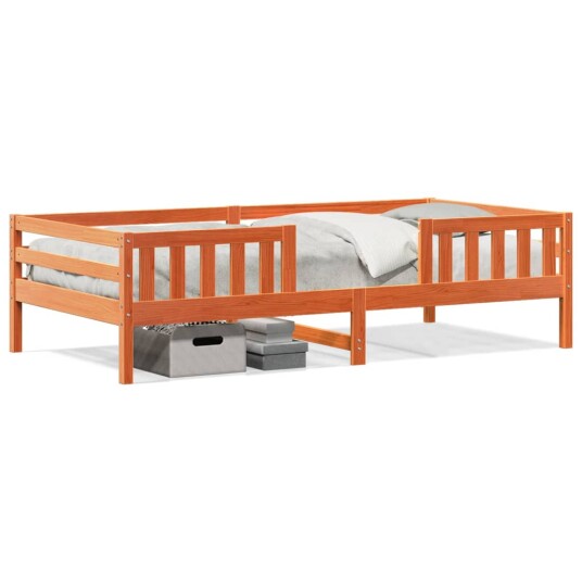  Sengeramme uten madrass voksbrun 100x200 cm heltre furu 8721102648588