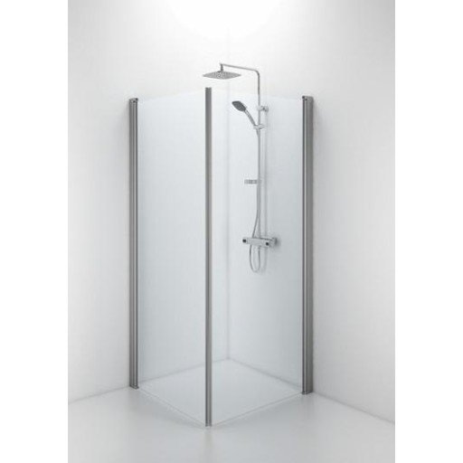 Contura Shower Space dusjdør, 57 cm, klart glass, aluminium profil