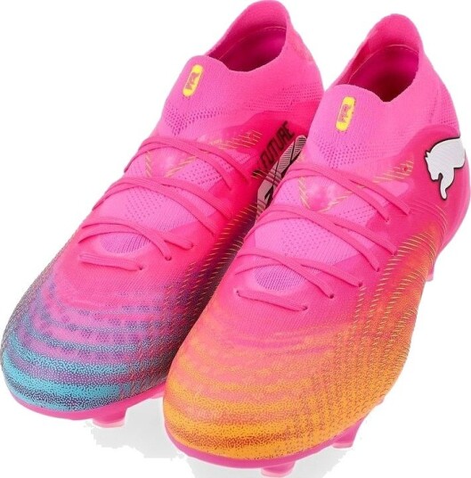 PUMA Future 9 Pro FG/AG Showtime   Poison Pink/Solstrøm/Bright Aqua/PUMA White Barn størrelse 30