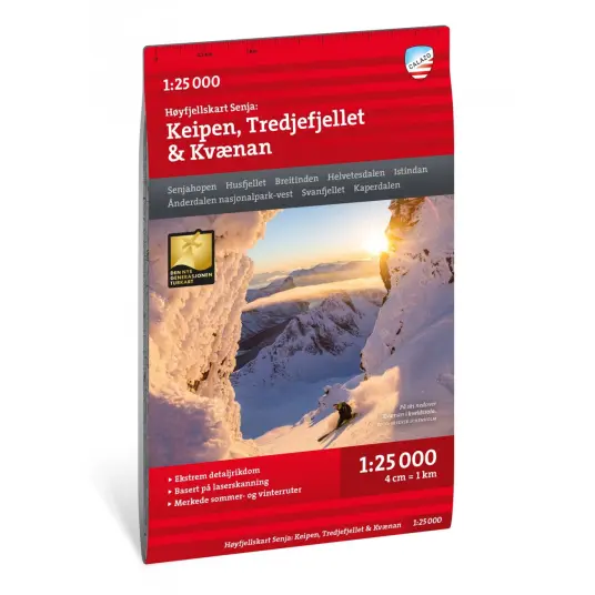 Calazo förlag Høyfjellskart Senja: Keipen, Tredjefjellet & Kvænan 1:25.000 OneSize, NoColour Calazo förlag Høyfjellskart Senja: Keipen, Tredjefjellet & Kvænan 1:25.000 OneSize, NoColour