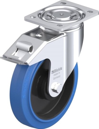 Blickle Styrehjul Med Brems 742035 Lh-Poev 200Ka-Fi-Sb, Hjuldiameter 200 Mm, Bæreevne (Maks.) 500 Kg, 1 Stk