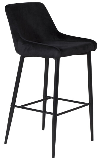 Venture Design Plaza barstol Svart Fløyel/svart Svart