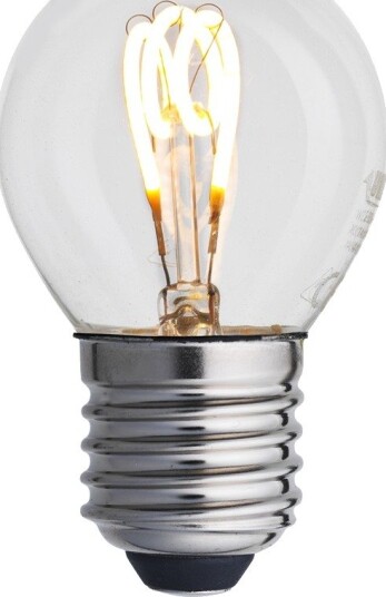 LED filament klotpære klar E27 3W 2200K dimbar Unison UNI FLEX