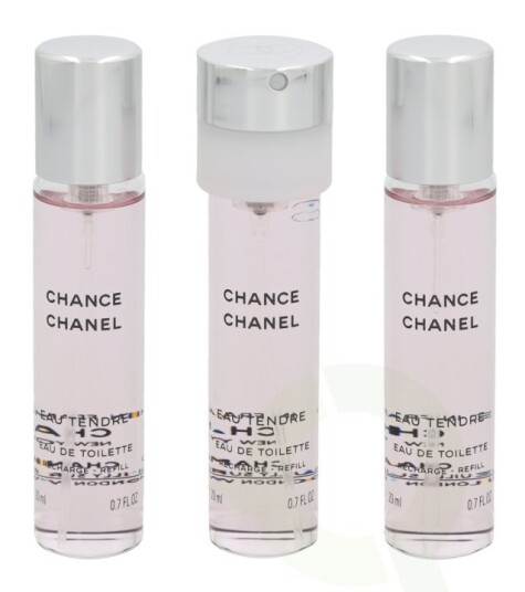 Chanel Chance Eau Tendre Giftset 60 ml 3x Edt Spray Refill 20Ml - Twist and Spray Chanel Chance Eau Tendre Giftset 60 ml 3x Edt Spray Refill 20Ml - Twist and Spray