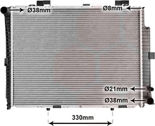 VAN WEZEL 30002208 Radiator motorkjøling VAN WEZEL 30002208 Radiator motorkjøling