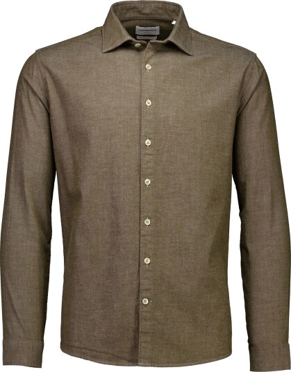Lindbergh Soft Indigo Stretch Shirt L/S Khaki green S