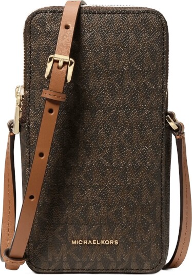 Michael Kors Sm Ns Dbl Zip Phone Xbody Brown ONE SIZE Michael Kors Sm Ns Dbl Zip Phone Xbody Brown ONE SIZE