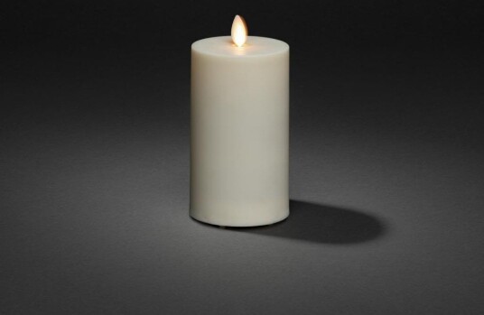 Konstsmide 1635-115 Blokklys krem, varmhvit, LED 7,6x18 cm, Belysning