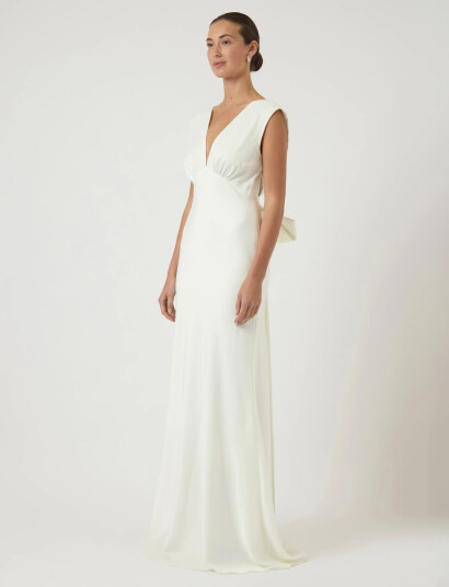 YAS Yasdottea Ss Train Dress S.   Celeb   White   36