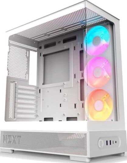 NZXT S5 RGB 2026 All White Kabinett Miditower Hvit CC-S51FW-01