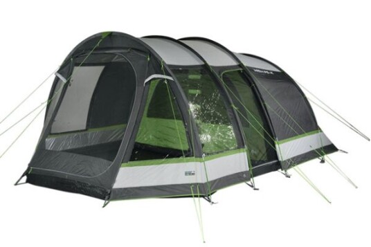 High Peak Bozen 6.0 Camping Hard Ramme Tunell Telt 6 PersonEr 17,5 Kg Grønn Grå Hvit