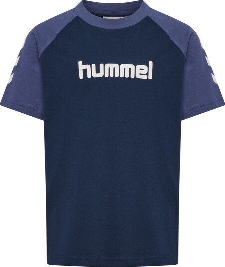 Hummel T skjorte hmlJR Logo Dress Blues/Blue Indigo Hummel 9 10 år (134 140) T skjorte Hvit Marineblå