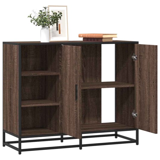 Skjenk brun eik 92x35x76 cm konstruert tre 8721102840821
