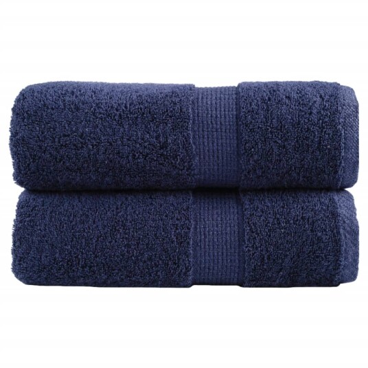 Premium gjestehåndklær SOLUND 2 stk marineblå 30x50 cm 600gsm Premium gjestehåndklær SOLUND 2 stk marineblå 30x50 cm 600gsm