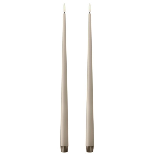 Ester & Erik Led Stearinlys 2 pk 40 cm Linen Grey