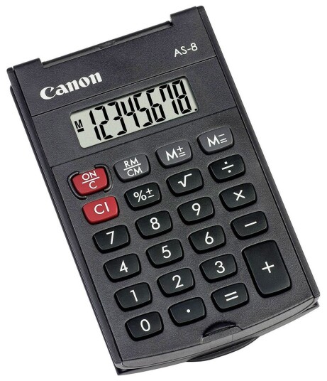 Canon AS 8 Lommeregner 8 cifre Sort