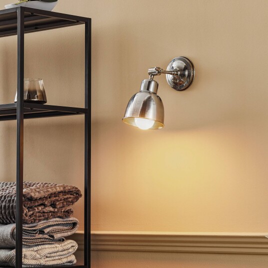 Euluna Vegglampe Emoti, 1 lyskilde, krom