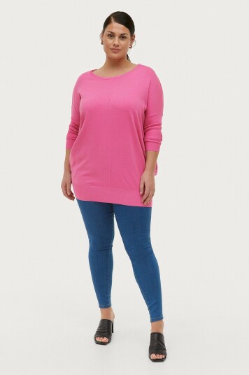 Only Carmakoma - Jeans carThunder Push Up Reg Sk Jeans Dnm - Blå
