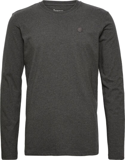 Knowledge Cotton Apparel Viggo Badge Long Sleeve Regenerat Grey XL