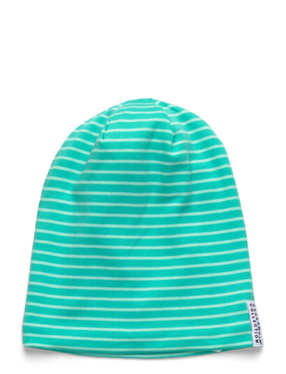 Geggamoja Topline Fleece Cap Green Stripe - Green - L 6-ADULT