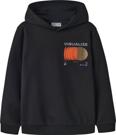 Name It Nkmnigo Ls Nreg Sweat Wh Bru Box Black 134 140