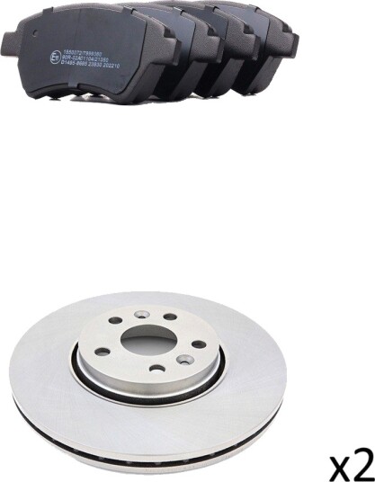 Bremseskiver og -klosser RIDEX 3405B3098