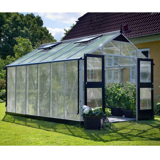 Drivhus Juliana Premium Aluminium, Kanalplast, 13 M² Drivhus Juliana Premium Aluminium, Kanalplast, 13 M²