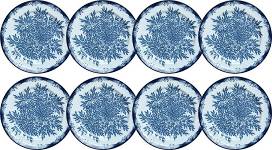 Ostindia Floris Tallerken 27 cm 8 pk Blå